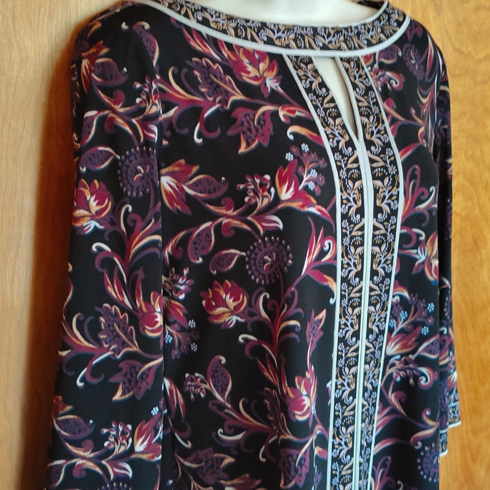 💖 Maggy London Floral Boho Shift Dress. Size 8. Like New! - Picture 7 of 14